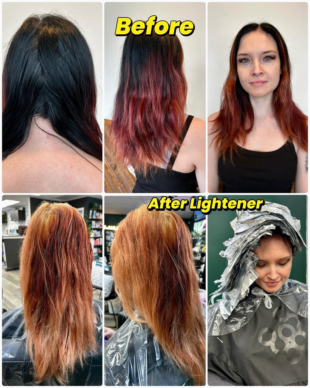 before: hair before vivid sunset ombre color transformation by Lauren Potter, Jefferson Hills PA